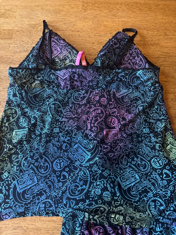 Y2K multi colored Groovy 2 pc pajama set by Jenni woman’s size M - Image 3