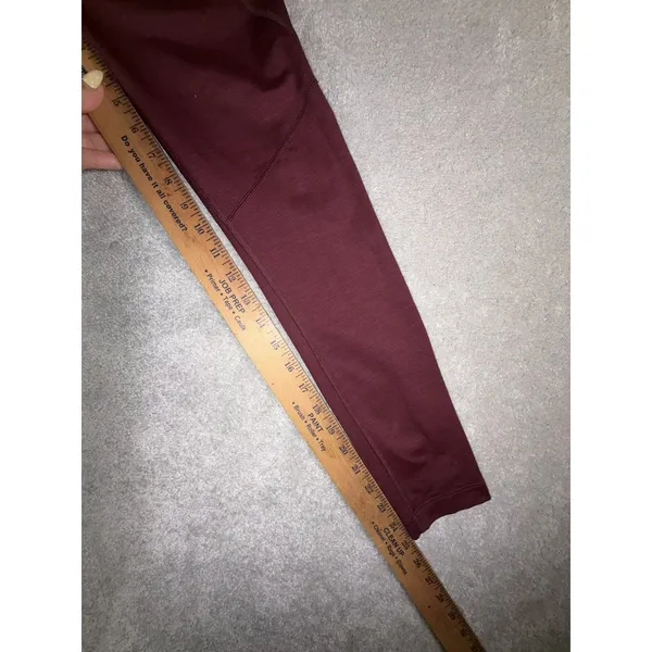 Outdoor Voices Tech Sweat Core 3 4 Leggings Womens Burgundy S Logo Mid Rise - Image 10