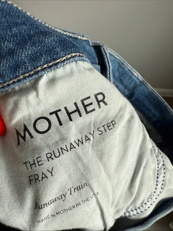 Mother The Runaway Step Fray Jeans in Runaway Train 26 - Image 8