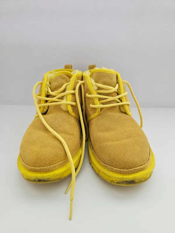 UGG Neumel Canary Yellow Suede Chukka Boots - Women's Size 8 - Image 3