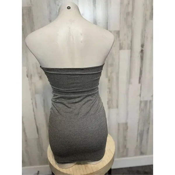 Strapless stripped dress Black - Image 5