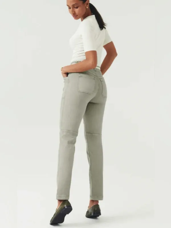 SPANX Stretch Twill Straight Leg Pants Olive Oil Green Size XS - Image 2