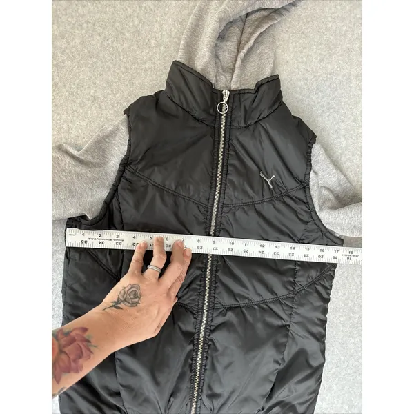 Women’s Puma‎ Zip Up Hoodie Jacket - Small - Vest - Grey Black Sport Lifestyle - Image 9