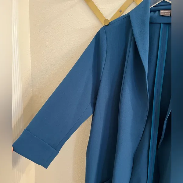 Anthracite By Muse Nordstrom Open Blazer Teal Large Blue - Image 5
