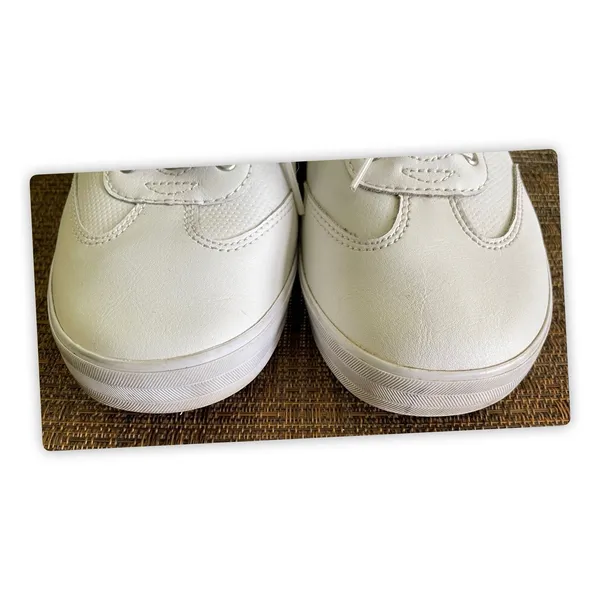 Keds White Leather Lace Sneakers Women’s 8.5/8 Ortholite Casual Low Top READ - Image 5