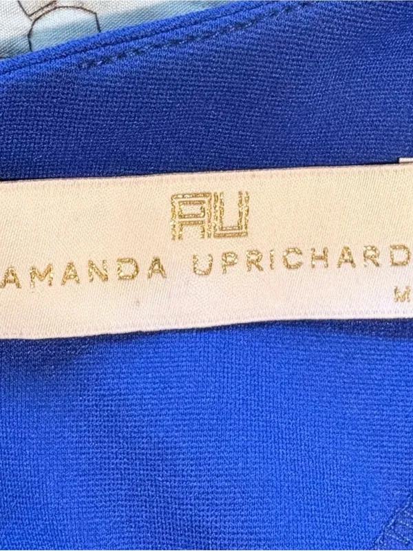 💥 Amanda Uprichard Cobalt Blue Ponte Knit Long Sleeve Shift Dress Size M 💛 - Image 9
