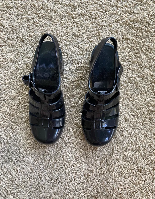Jelly Sling back Heel Sandal Shoes Sz 6 - Image 2