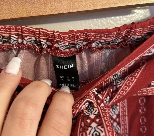 SheIn Red Slit Pants - Image 3