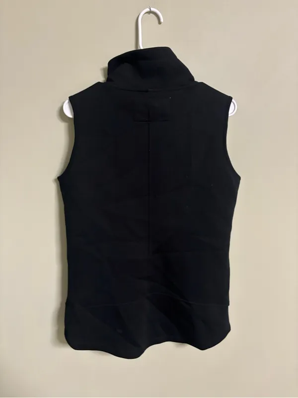Betsey Johnson Performance Funnel Neck Scuba Vest Black Size Medium Sporty Chic - Image 2
