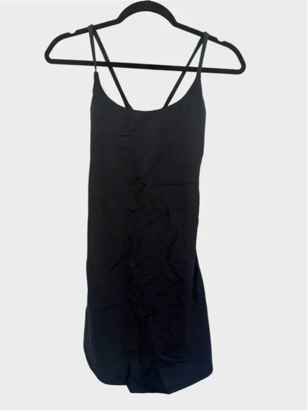 Size M Halara Plush Backless Active Dress Easy Peesy in Black - Image 3