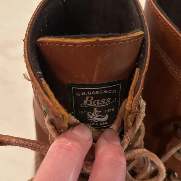 G.H.Bass Waterproof Bean Boots Brown Size 8 - Image 2