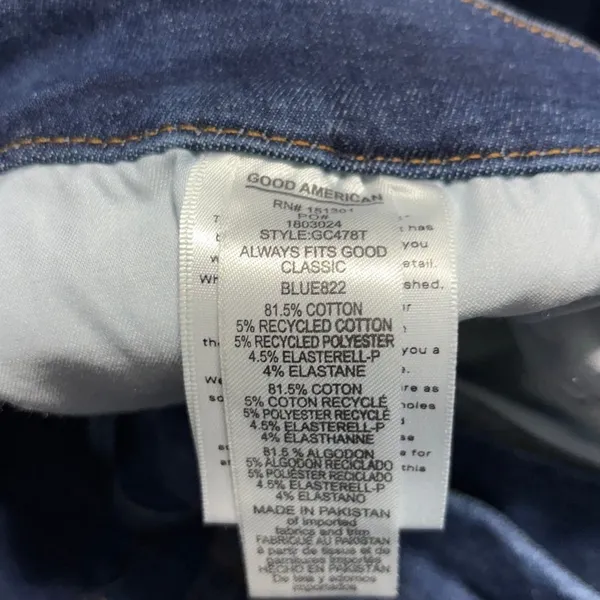 Good American Always Fits Classic Jeans Size 20-26 Skinn High Rise Sculpting - Image 5