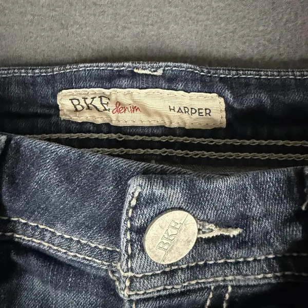 BKE Harper Jeans Womens 27R Blue Medium Wash Low Rise Straight Stretch Denim - Image 5