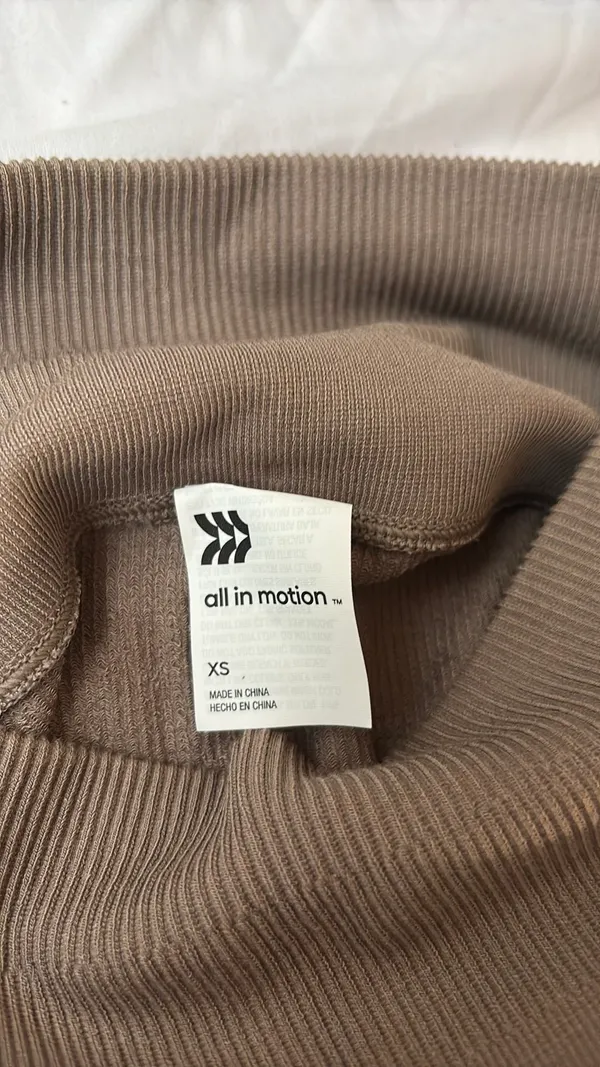 All in Motion Brown Ribbed Leggings - Image 2