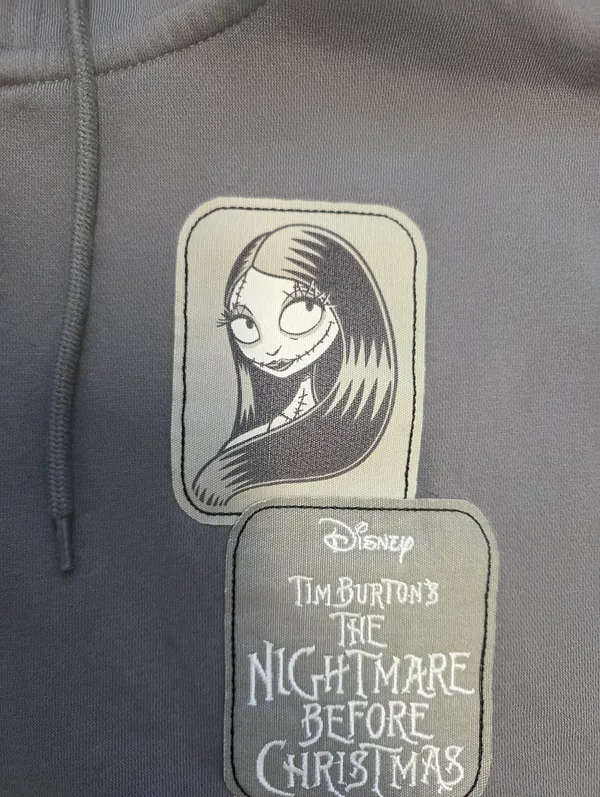 Disney The Nightmare Before Christmas XL Multi Patch Full Zip Hoodie Sweatshirt - Image 6