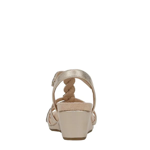 Lifestride Womens Miami Wedge Sandal J3855S1 Platino Gold 9W - Image 10