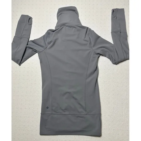 Lululemon Define Jacket Grey Full Zip Thumbholes Size 2 - Image 2