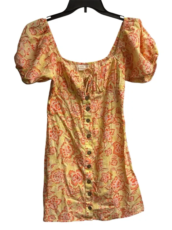 Billabong X Wrangler Far & Away Linen/Cotton Blend Floral Mini Dress Size Small - Image 2