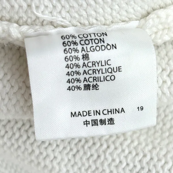Brandy Melville Alana Knit Sweater Women XS/S Cream Hoodie Full Zip Cotton - Image 10