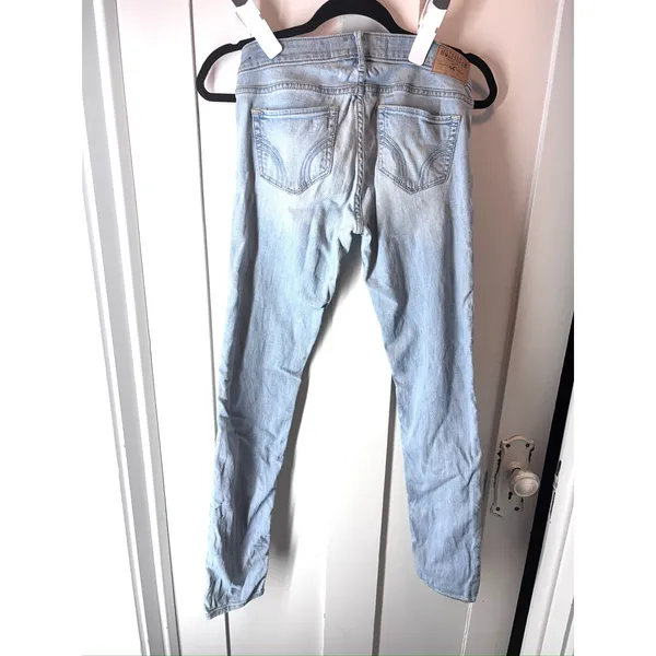 Hollister Diamond Quilted Rhinestone Jeans Size 3R Light Wash Indie Sleaze Y2K - Image 8