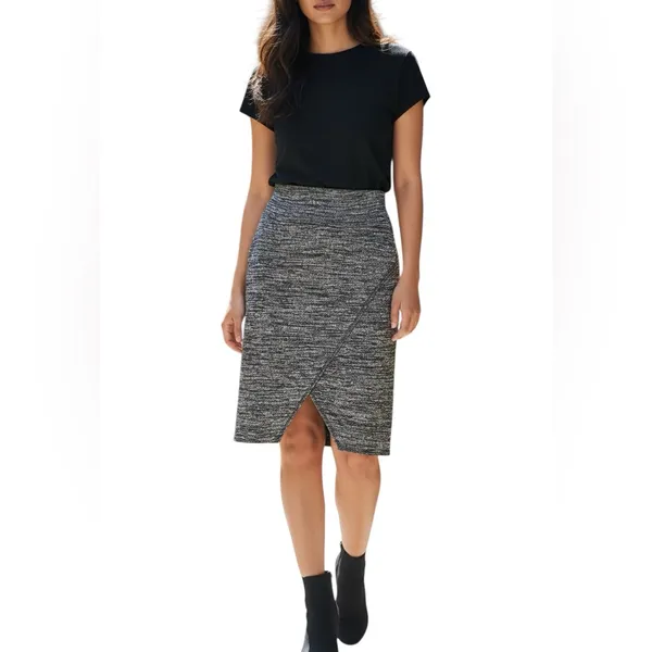 Aritzia Wilfred Free Tyra Heathered Grey Bodycon Skirt XS - Image 8