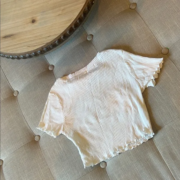 Adika White Ribbed Baby‎ Tee Size Small - Image 6