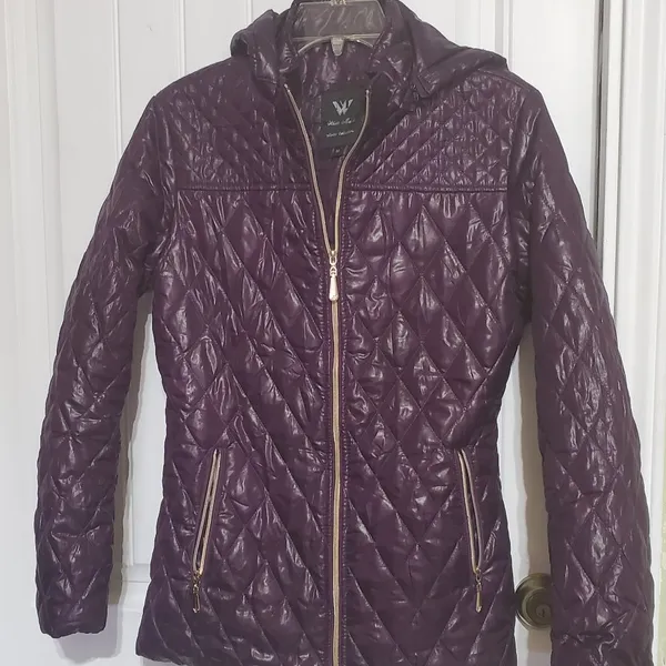 White Mark Winter Women’s Purple Puffer Coat Size M - Image 3