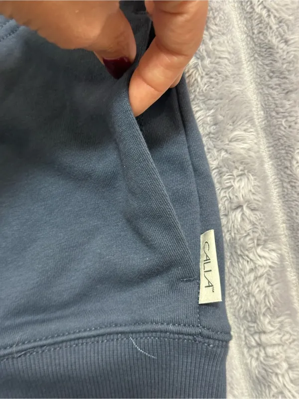 CALIA Women's Split Neck Hoodie — Size S — Ardosia Slate - Image 4