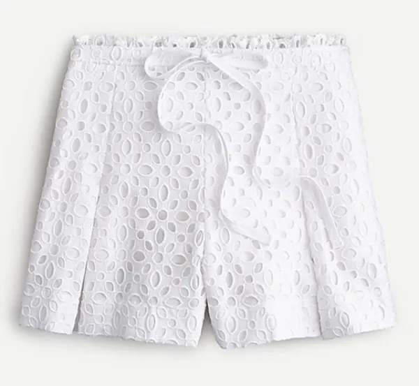 J Crew Eyelet White High Rise Shorts - Image 8