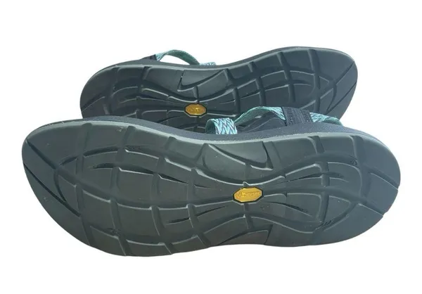 Chaco Adjustable Strappy Hiking Sandals Green/Black/Blue Women’s Size 11 - Image 7
