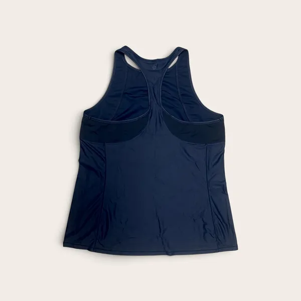 Athleta Navy Perforated Racerback Workout Tank Top Women's Large - Image 4