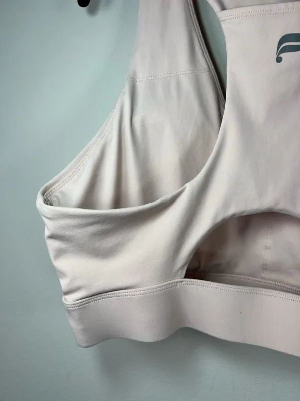 Fabletics On-The-Go Medium Impact Sports Bra Soft Shell Pink Padded Pocket Sz XL - Image 13