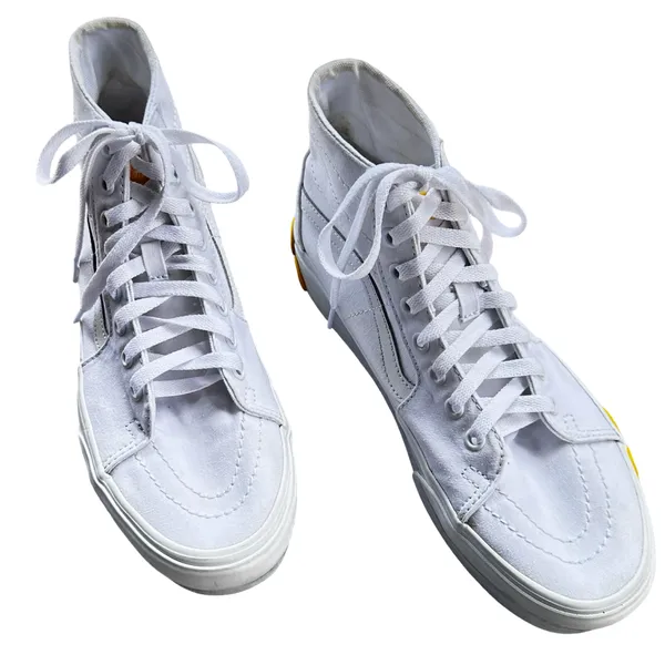 Vans Sk8-Hi Tapered Stackform White Yellow Flower Platform Womens 10 - Image 3