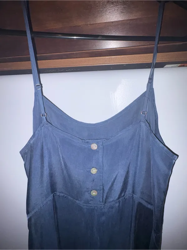 Vintage Express Navy Slip Maxi Dress - Image 4