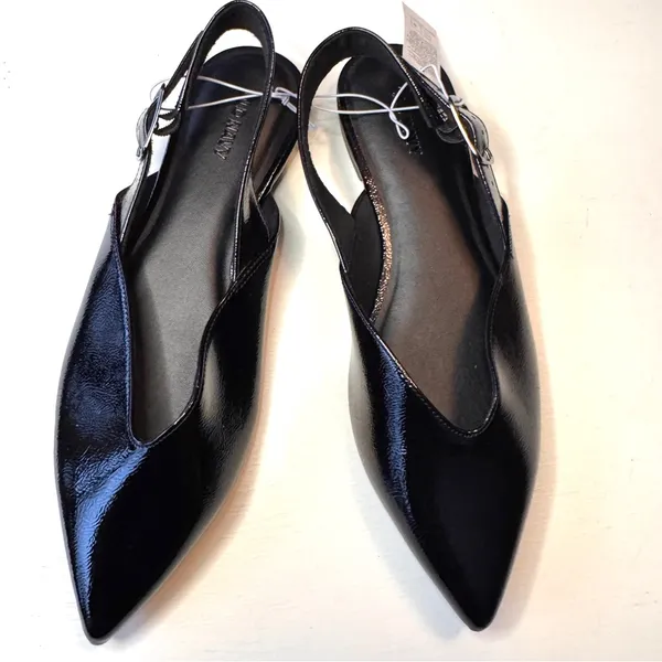 Old Navy Black Ankle Buckle Slingback Pointed Toe Women's Shoes Sz 9 NWT - Image 3