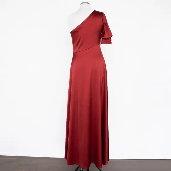 Kay Unger - Izabella One Shoulder Satin‎ Gown - Image 3