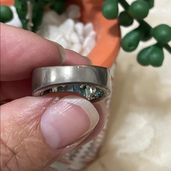 💍💍💍2/40💍💍💍Silver Ring with Blue Gemstones - Image 5