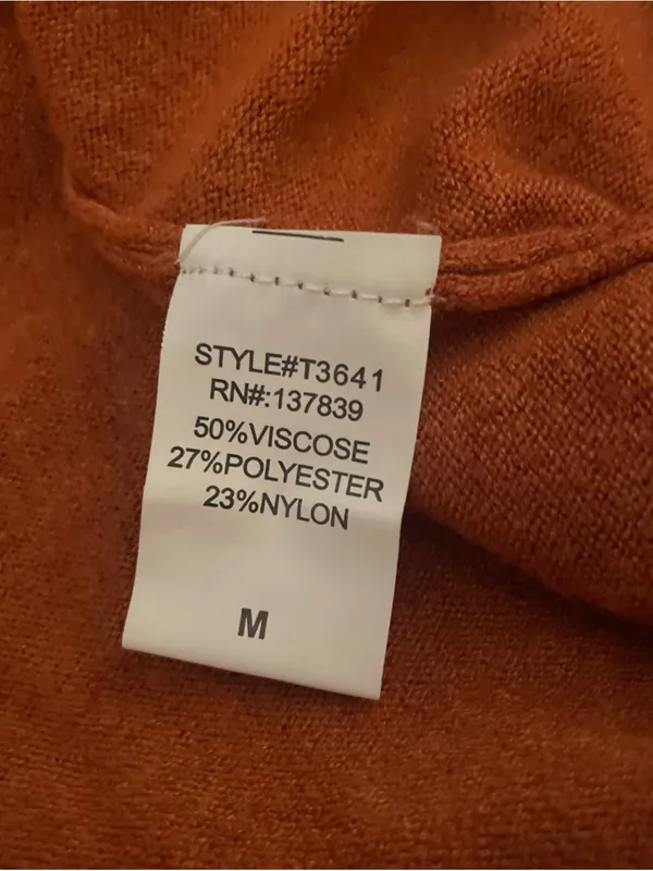 Debut Size M Burnt Orang Open Front Cardigan Sweater With Pockets Soft Cozy Chic - Image 8