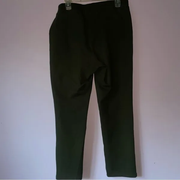 Quince Size L Ultra Stretch Ponte Dark Green Pull On Trouser Pants - Image 4