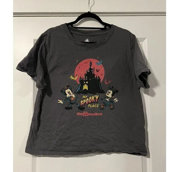 2023 Disney Parks Halloween My Spooky Place Shirt Mickey Minnie Mouse New Large - Image 2