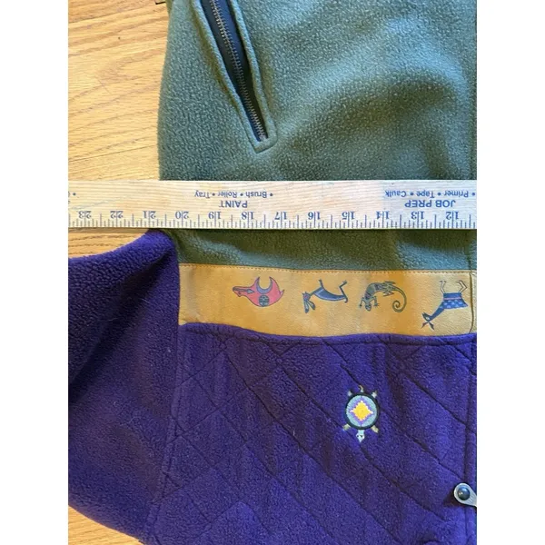 Tortuga Maria‎ Shelton UT Native American Fleece Polartec Zip Jacket Small - Image 5