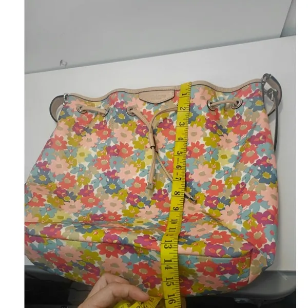 Vintage Tan Floral Coach Tote - Image 7