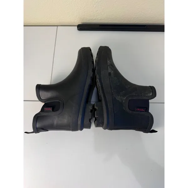 Chooka Plush Chelsea Black Women Size 8 Rain Boots Faux Fur Lined Waterproof - Image 4