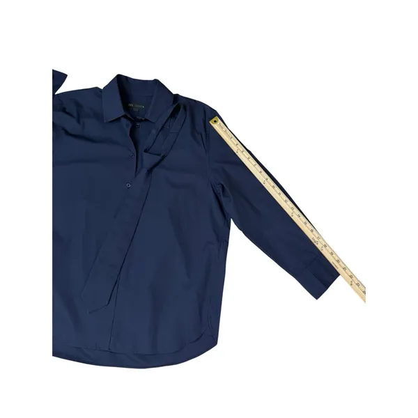 ZARA Women’s Blue Button Down Shirt Size S Long Sleeve Collared Top - Image 3
