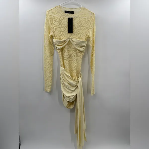 Lioness Midnight Mini Dress in Butter - Image 7