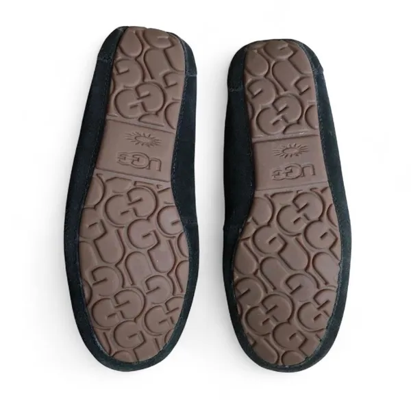 UGG Ansley Black Suede Sheepskin Warm Moccasins Slippers Shoes Size US 8 Women - Image 10
