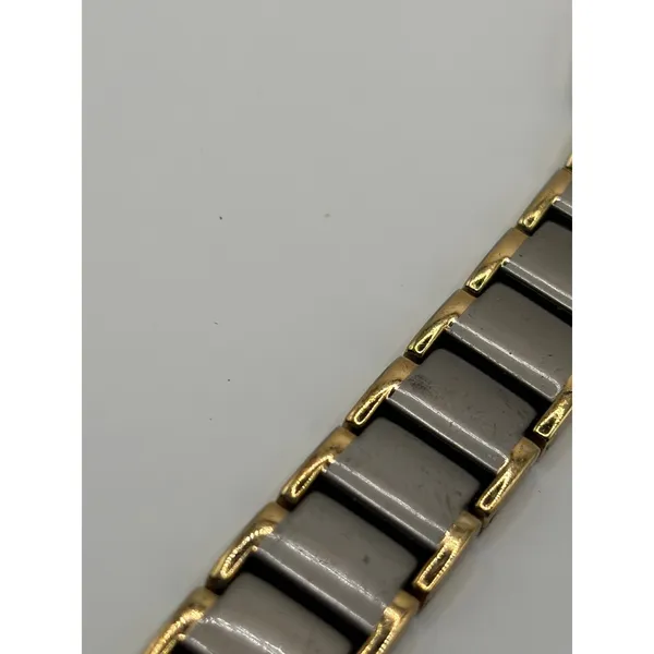 Delta Burke Rectangular Dial Two-Tone Quartz Watch Gold Silver Stainless Steel‎ - Image 4