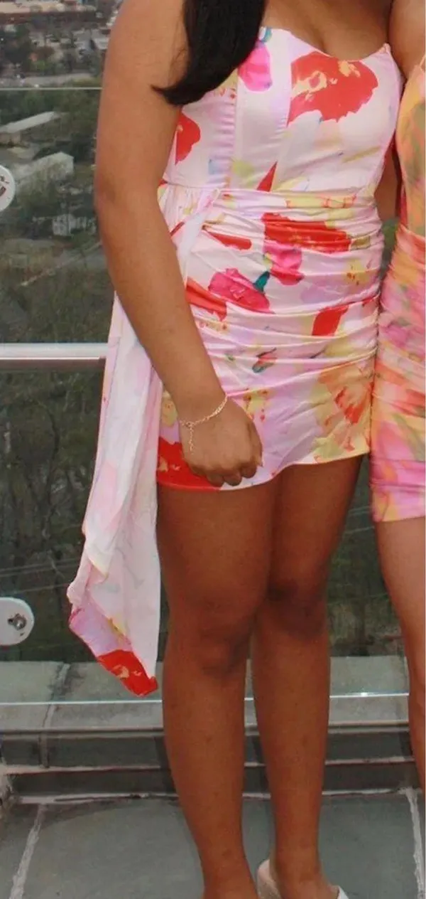 Lulus Floral Mini Homecoming Dress - Image 2