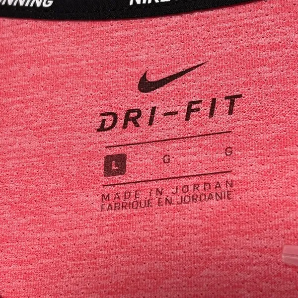 Nike Dri-FIT Pullover Shirt Womens L Pink 1/4 Zip Running Long Sleeve Athletic - Image 4