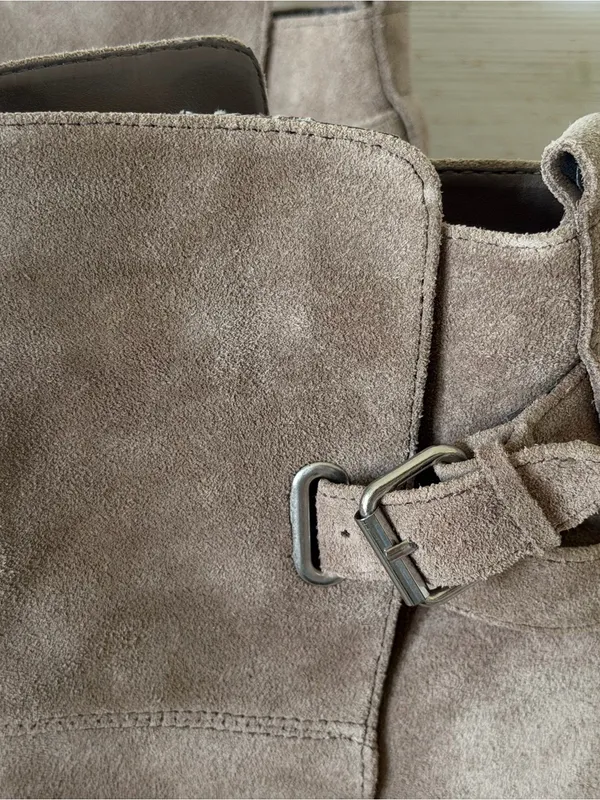 Dolce Vita Marenn Midi Bootie Women's Size 9 Beige Greige Suede NEW - Image 11